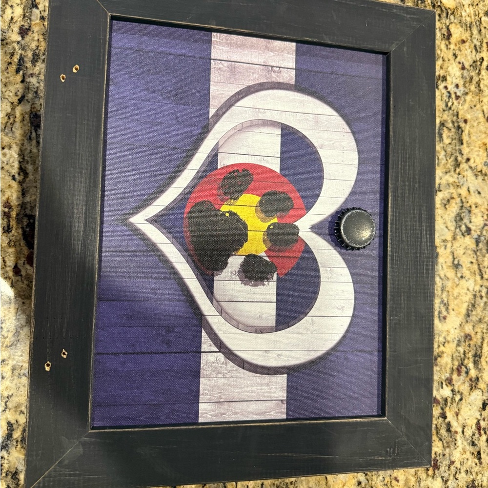 Colorado Flag Heart Wall Art magnetic dog leash holder
